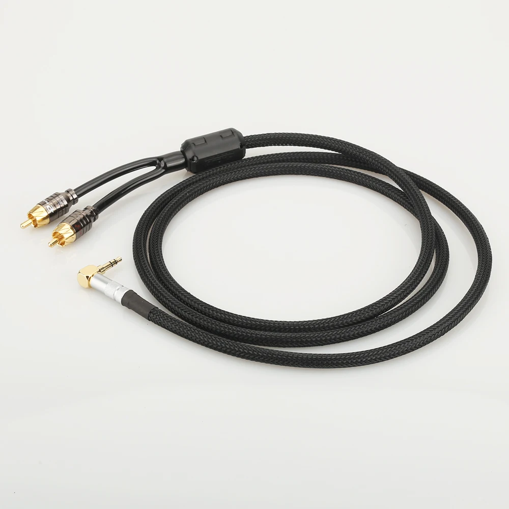 HiFi Cáp Dây Cáp Audio Âm Thanh Tín Hiệu Dây Cắm Aux 3.5Mm Cắm Chuyển Đổi 2 Đầu RCA Cắm