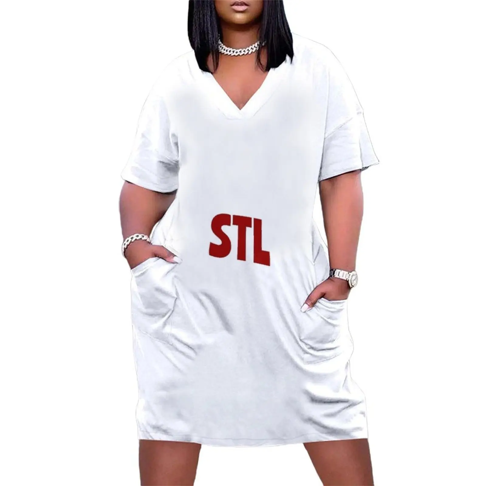 

Saint louis Loose Pocket Dress summer dress daily summer woman dress 2025 Woman dresses elegant dresses plus sizes
