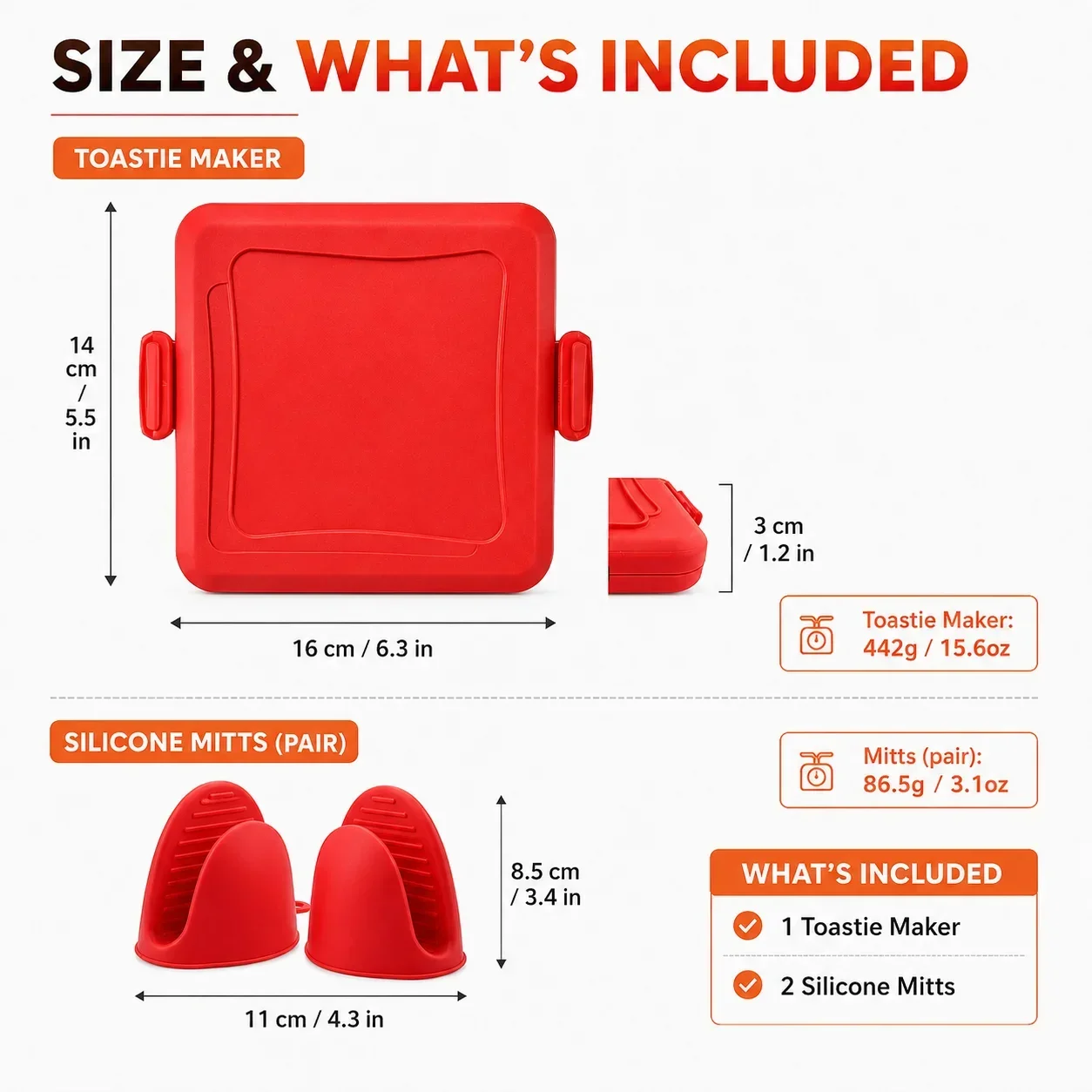 Microwave Sandwich Maker Non Stick Toastie Grill Pan With Silicone Mitts Removable Baking Plates For Fast Breakfast