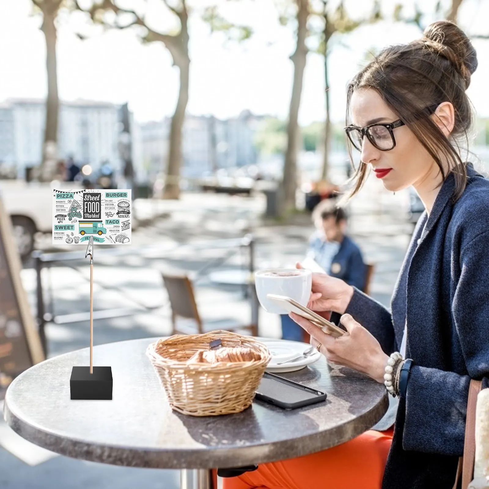 

100Pcs Bamboo Stick Alligator Clips Alloy Crocodile Clamps DIY Accessories Photo Memo Holder Clip Bamboo Stick