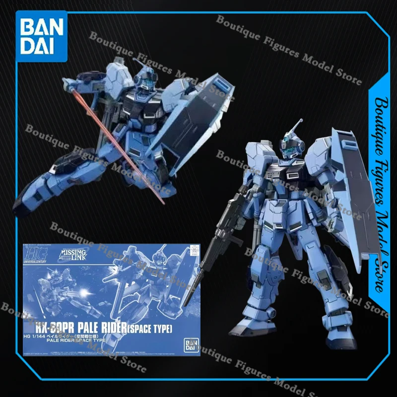 Bandai Genuine HG RX-80PR PALE RIDER AMX-018 TODESRITTER BLACK RED RIDER Anime Action Figure Assembly Collection Model Gift Toys view 3