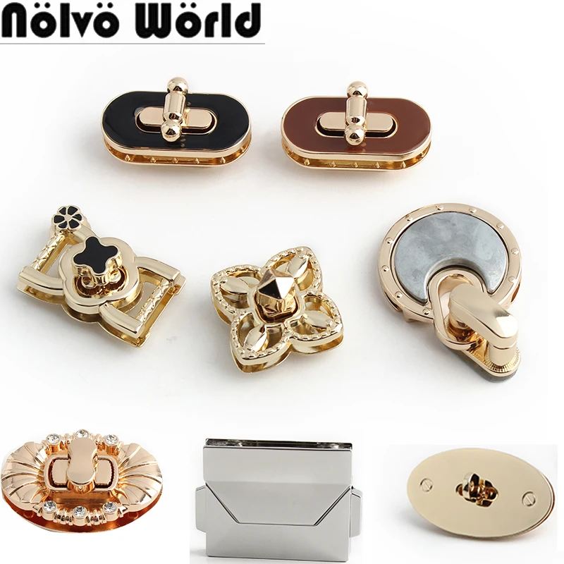 

Exquisite Rectangle,Oval Metal Clasp Turn Lock Twist Locks For Bags Purse Handbag Turn Lock Durable Buckle Parts Accessories