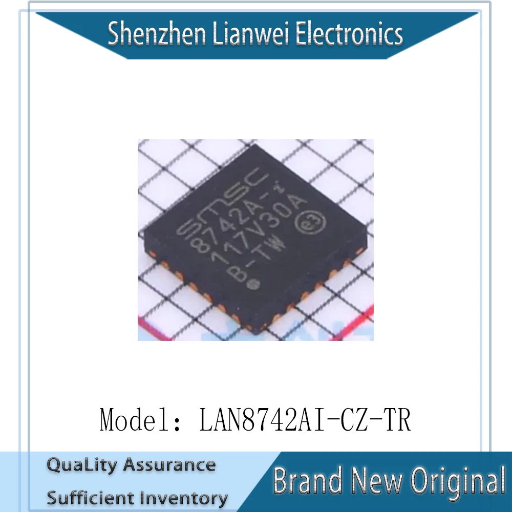 

100% New Original LAN8742AI-CZ-TR 8742A-I LAN8742AI IC Chipset SQFN-24