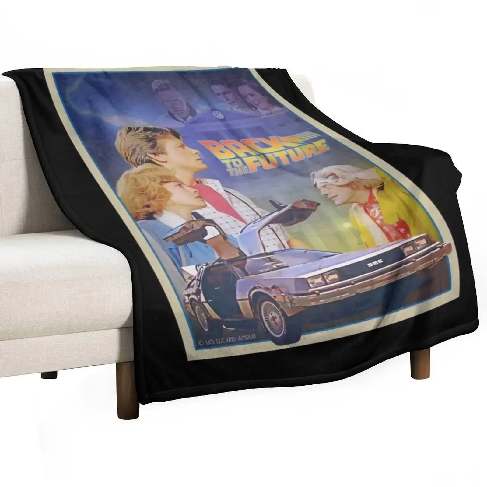 

Back To The Future Vintage Retro Poster Throw Blanket Hair Cute Thermals For Travel For Sofa Thin Blankets