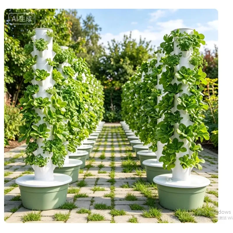 Vertical Hydroponic Growing Tower Soilless Plant Cultivation System for Greenhouse Balcony Backyard Home Garden