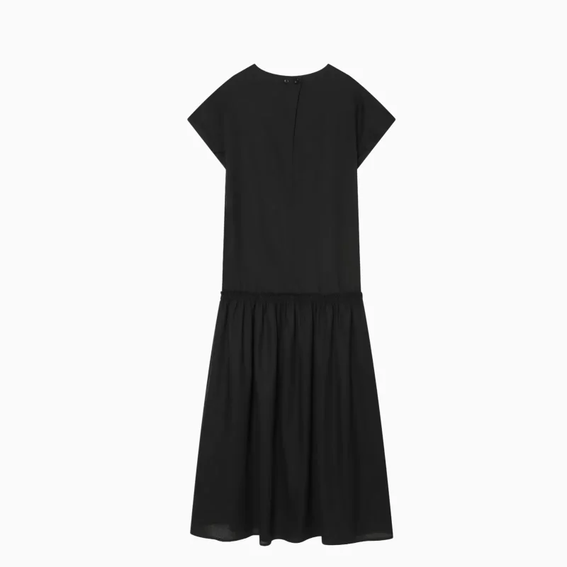 Women's Summer Casual Comfort Drawstring Midi Dress Minimalist Loose 2026 New Versatile for Office Vacation Daily Occasions