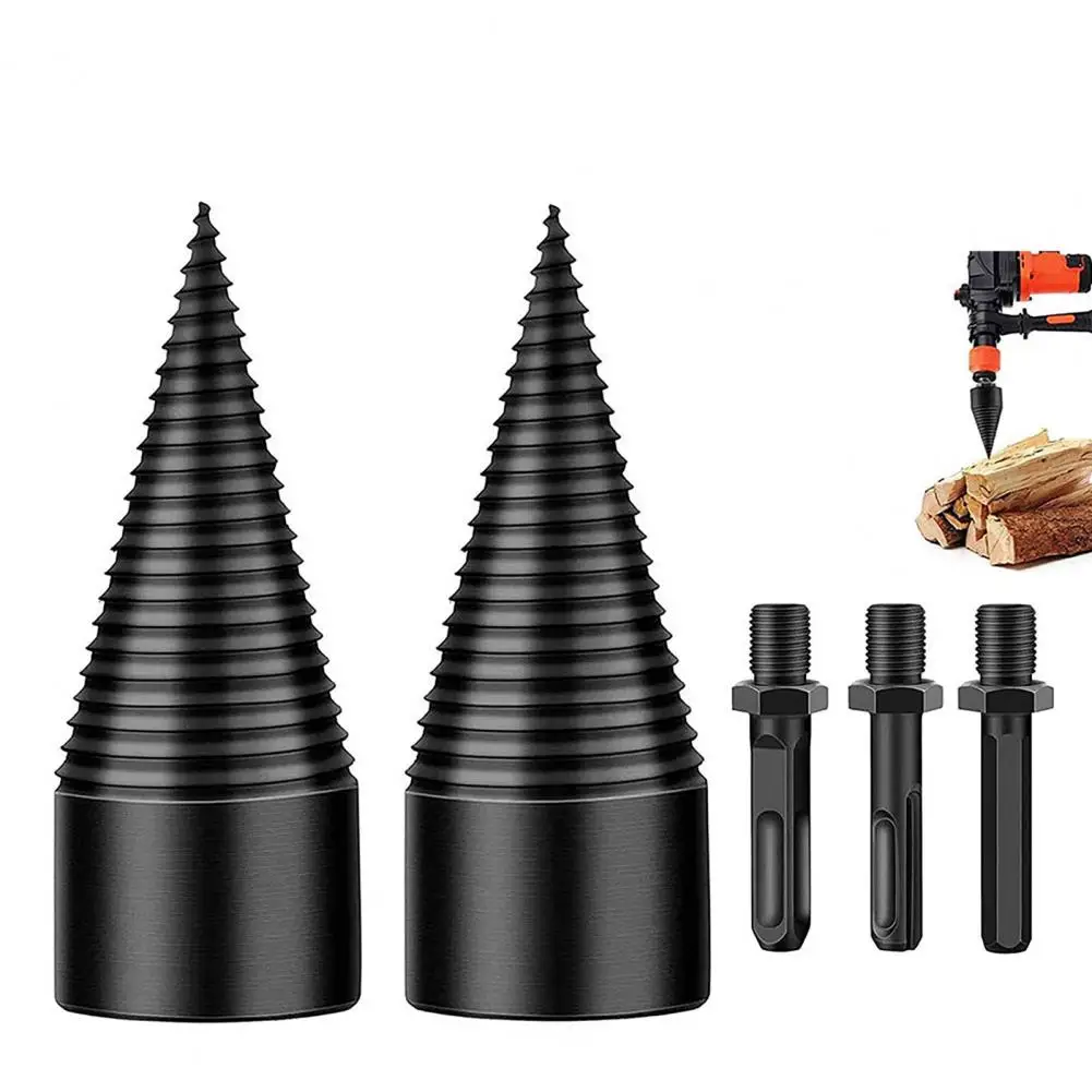 Wood Splitting Drill Bit Efficient Firewood Splitter Drill Bits for Electric Power Drills Heavy Duty High Speed for Logging