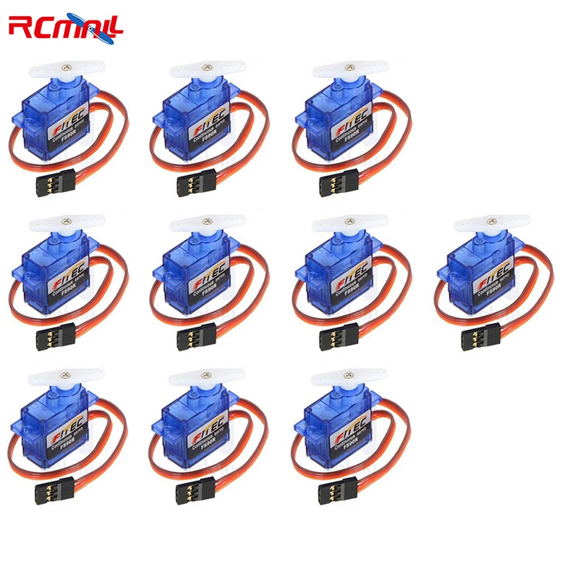 10Pcs Feetech FS90R RC Servo, 360 Degree Continuous Rotation Micro Servo Motor 6V 1.5KG