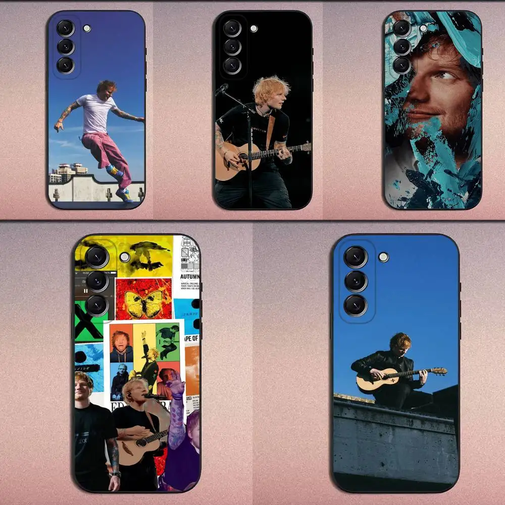 

Music E-Ed Sheeran Phone Case For Samsung Galaxy A20,A21s,A22,A31,A32,A52,A53,A72,73,A80 Soft Black Cover