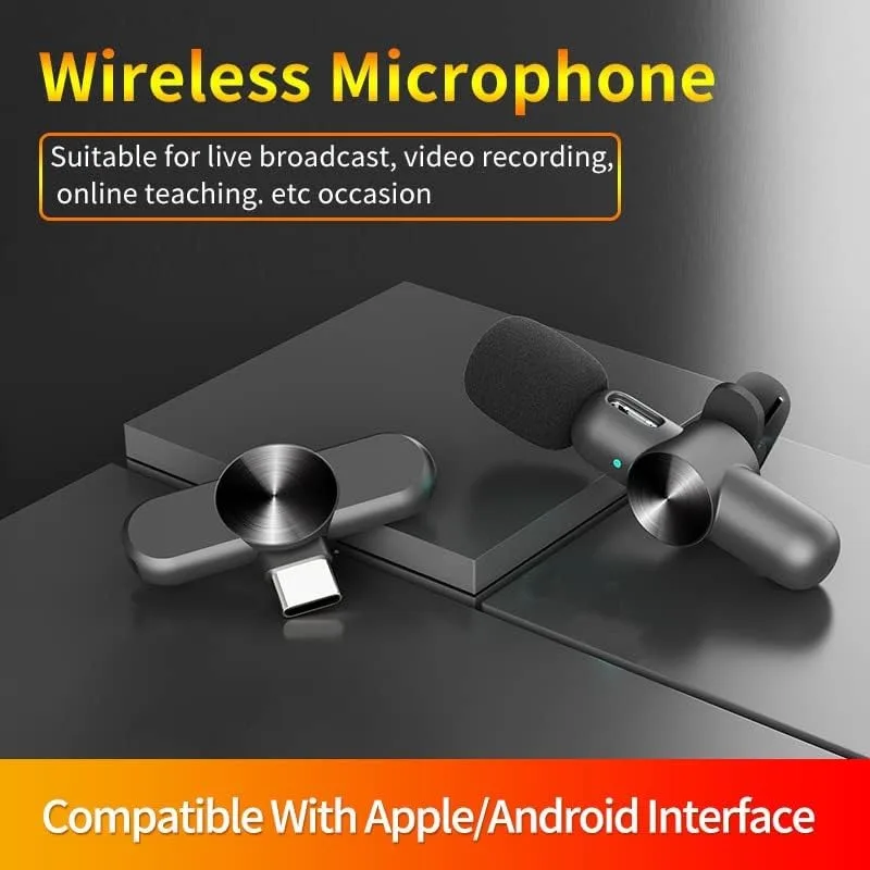Micrófono de solapa inalámbrico para iPhone, iPad, grabación, transmisiones en vivo, YouTube, Facebook, reducción de ruido, sincronización automática 6