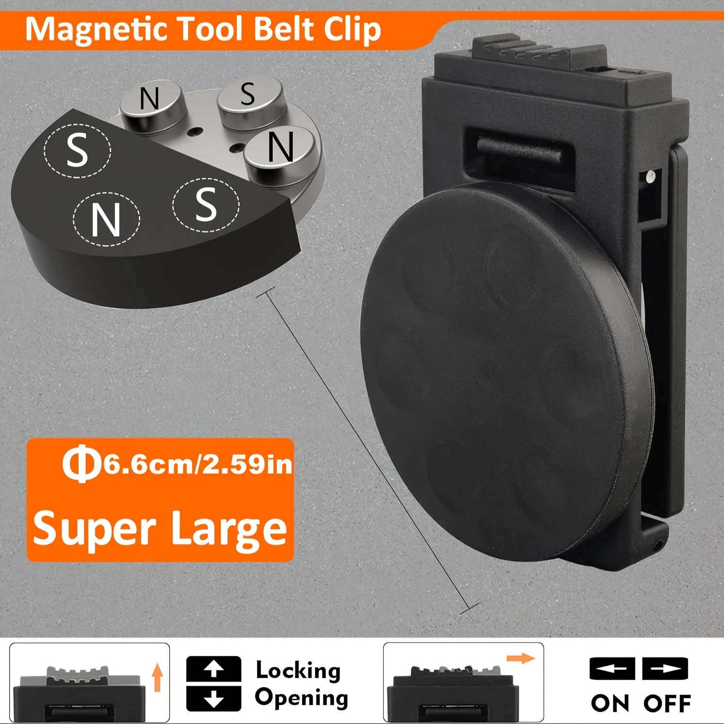 Heavy-Duty Magnetic Tool Belt Clip Non-Slip Magnet Tool Holder Belt for Hammer Screwdrivers Adjustable Wrench Magnetic Tool Belt