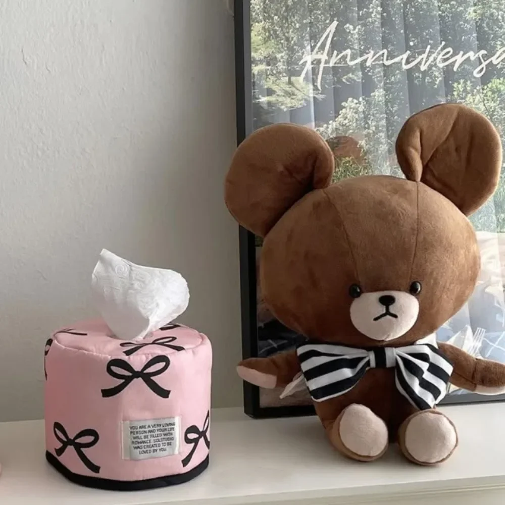 Bowknot الأنسجة الورقية صندوق تخزين ديكور للطاولات توفير المساحة لفة ورقة الأنسجة حامل الأنسجة تخزين منديل الأنسجة صندوق المنزل