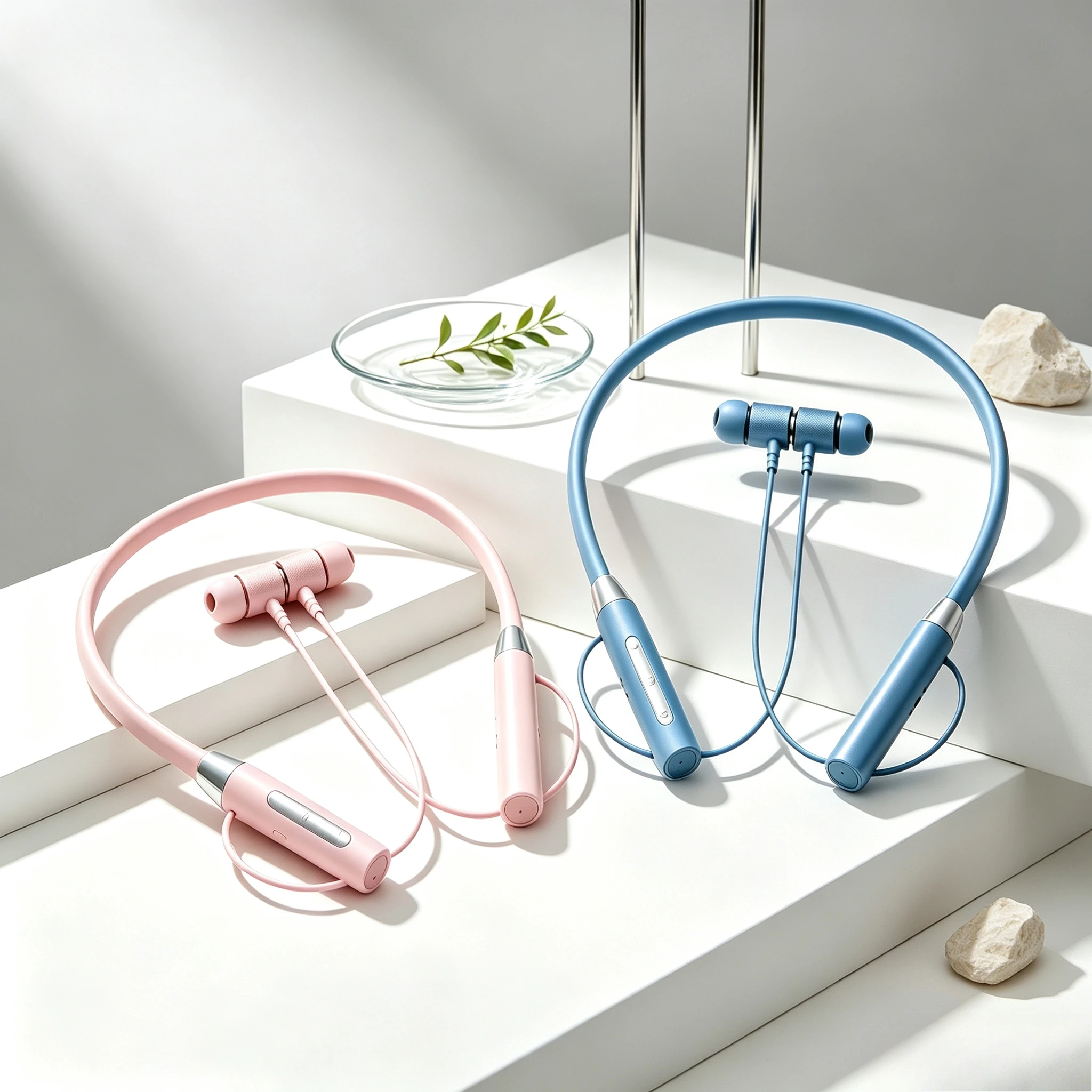 Magnetic Neckband Sports Earphones - ワイヤレスヘッドホン Bluetoothネックバンド式磁気ヘッドホン スポーツ・ランニング用 Bluetooth 5.3 マイク付きヘッドホン