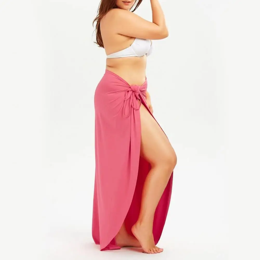 Vestido de praia sem costas para mulheres, roupa de banho cruzada feminina, cobertura sarong, robe com alças ajustáveis