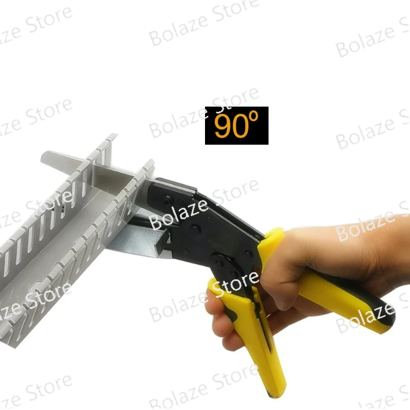 PVC Wire Slot Cutting Tool 45°/90°Multi Angle Manual Plastic Trunking Cutter PE PPR Plastic Pipe Cutting Trim Scissor VSJ-110XC