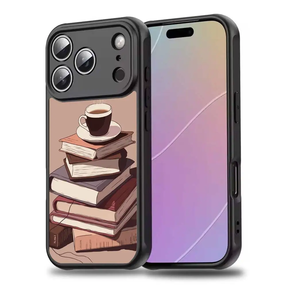 Coque de téléphone pour fille, bibliothèque de lecture R, pour iPhone 17,16,15,14,13,12,11,Pro,Max,Plus,Mini,SE4,E, chargement sans fil magnétique Magsafe