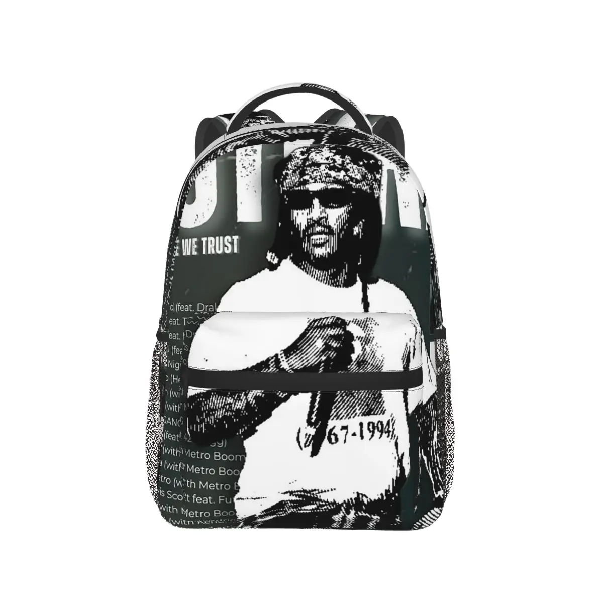 Rapper FUTURE Pattern Backpack Hot Sale Daypack Large Capacity Boys Girls BookBag School Bag Shoulder Bags for Men Women