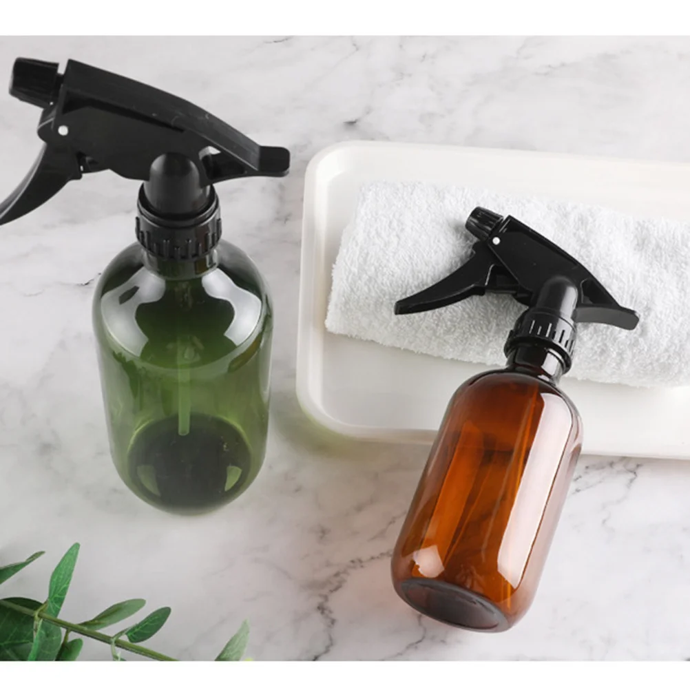 

2Pcs Brown Plastic Water Sprayer Leakproof Trigger Bottle for Hair Styling Plant Watering Succulents Air Plants Essential Oils
