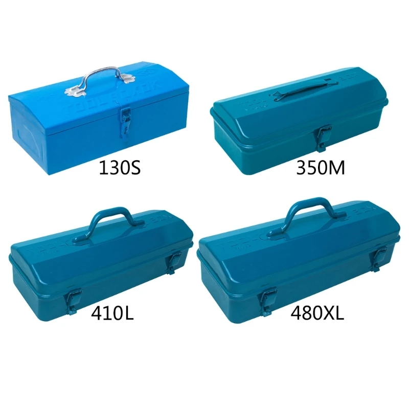 Iron Tool Box for Craft Box Large Tool Box with Handle Box Mechanic Tool Storage Box Locking Tool Boxes