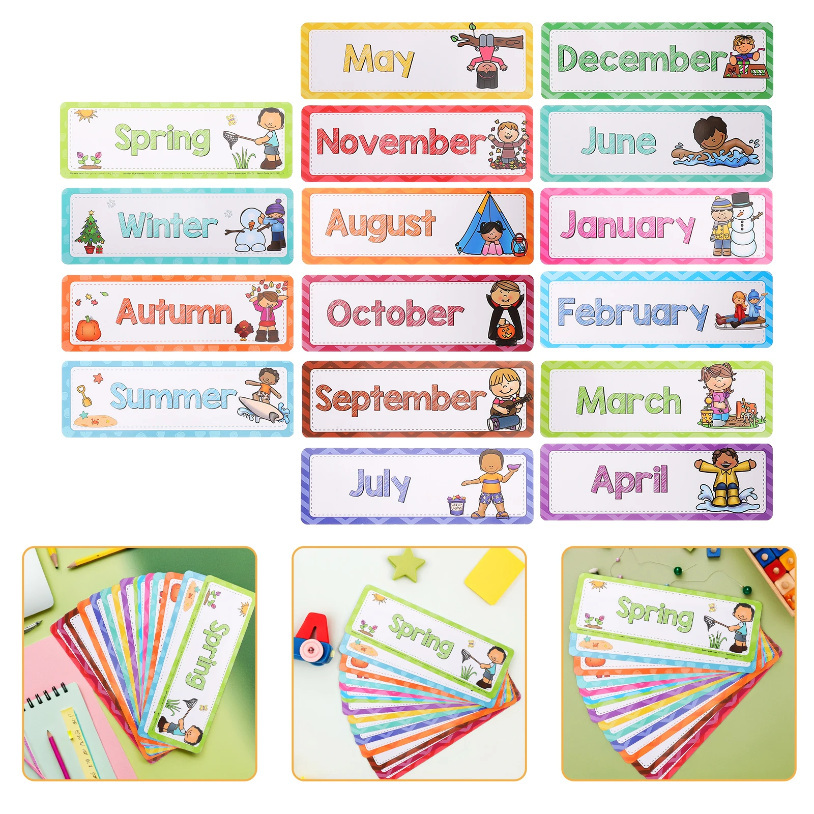

16 Pcs Sight Words Flash Cards English Kindergarten Paper Sewing for Child