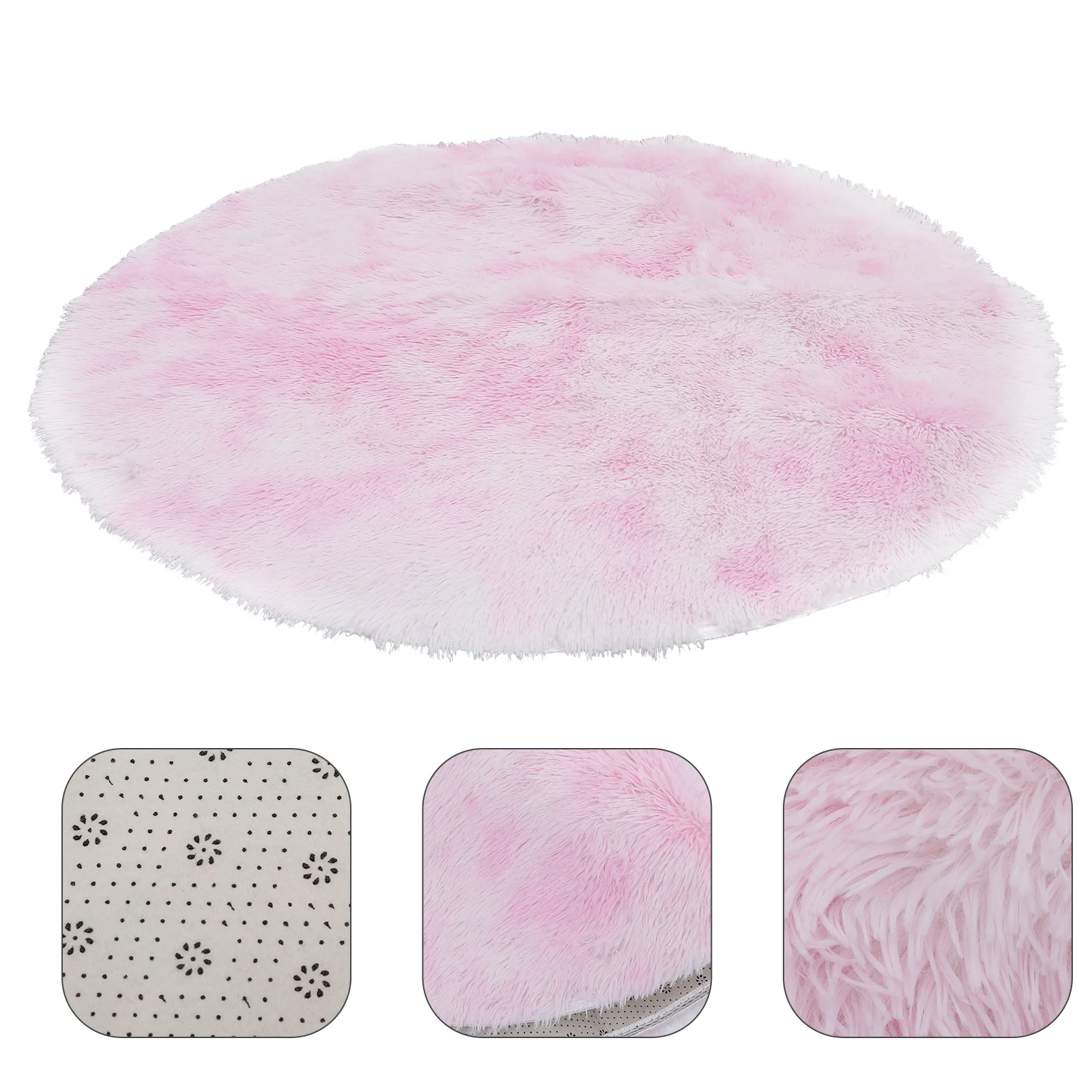 

1pc Stylish Round Floor Mat Decorative Rug Soft Non-Slip Carpet For Bathroom Living Room Hotel Bedroom Floor Rug Supple