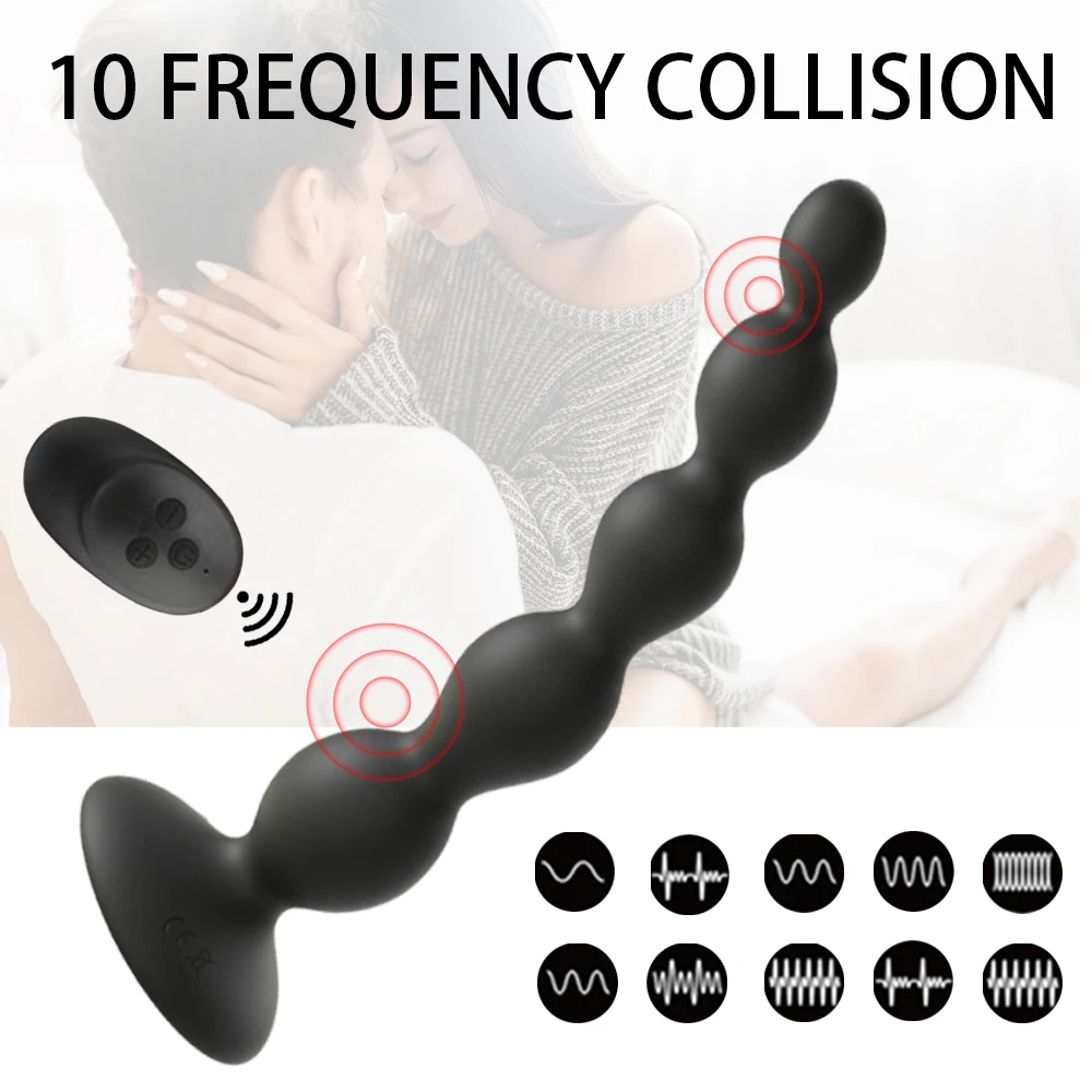 10 Speed Anal Vibrator Male Prostata Massager Anal Beads Butt Plugs G Spot Dildo Vibration Sex Toys for Men Gay Women USB Charge