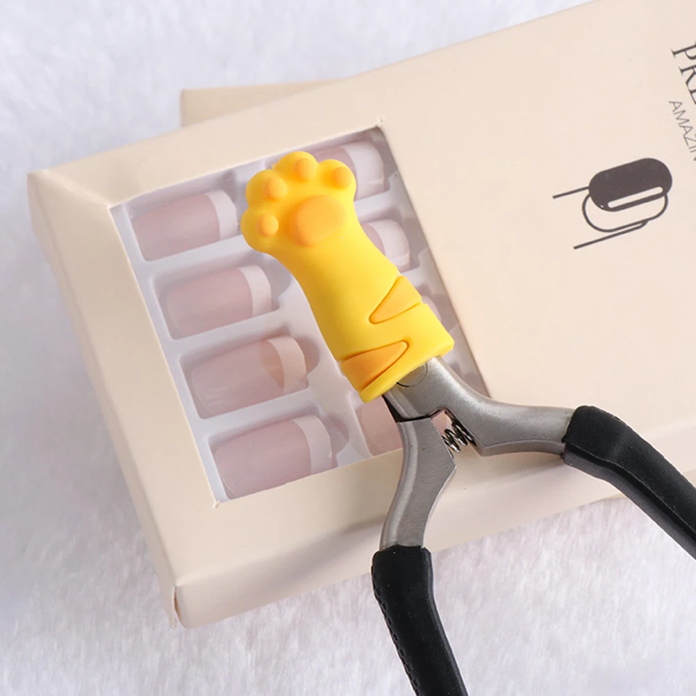 

3Pcs Cat Paw Scissors Protector Soft PVC Sheath Cover for Nail Clippers Tweezers Cap Pedicure Tool Nipper Cover