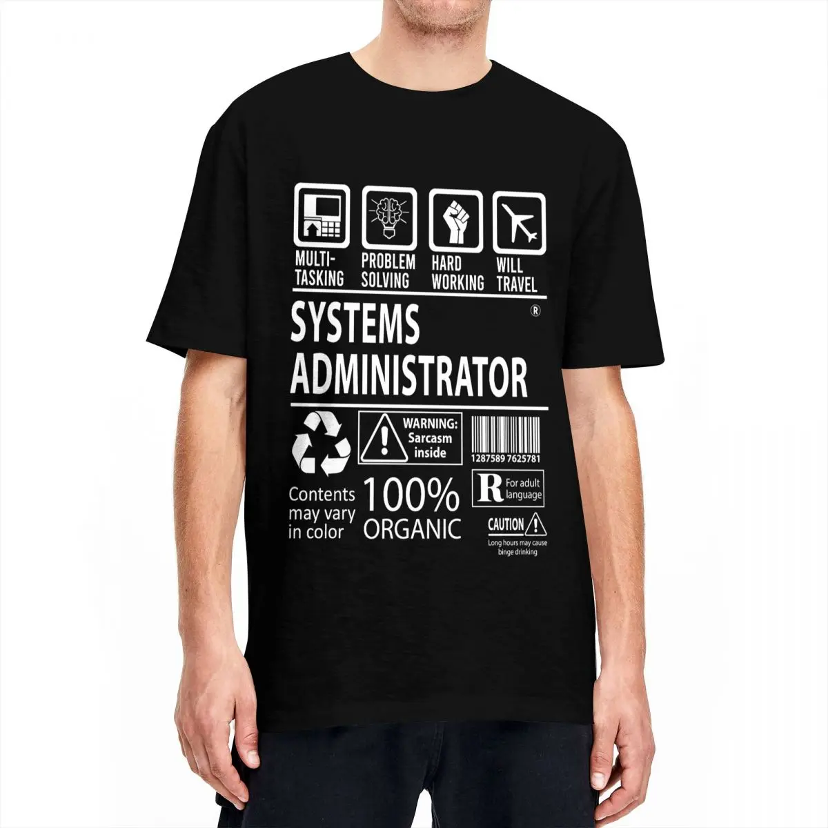 Computer System Administrator T-Shirts for Men Women Unique Cotton Tees O Neck Short Sleeve T Shirt Plus Size Tops