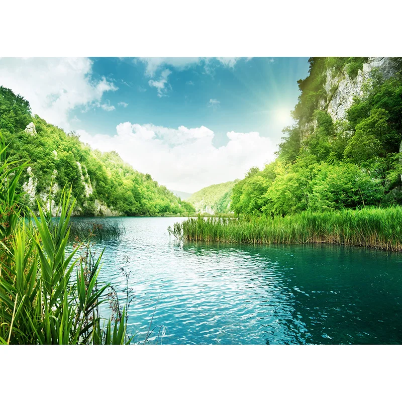 NITREE Natural Scenery Photography Background River Landscape Travel  Photo Backdrops Studio Props ZLDT-04