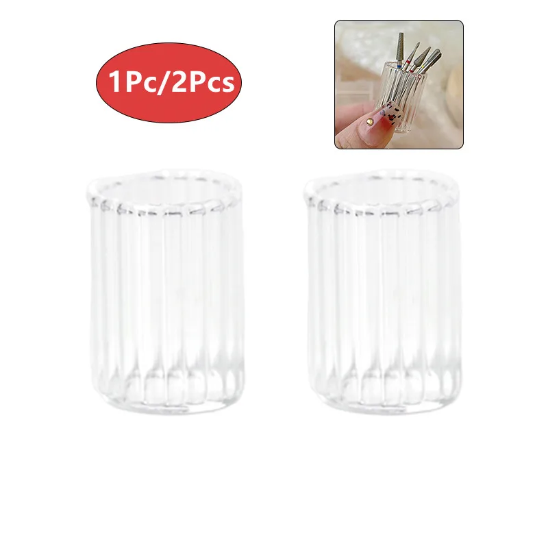 1PC/2PCS Kryształowy szklany akrylowy proszek akrylowy Płynny kubek do paznokci Dappen Dish Lid Bowl Cup Holder Equipment Narzędzia do paznokci