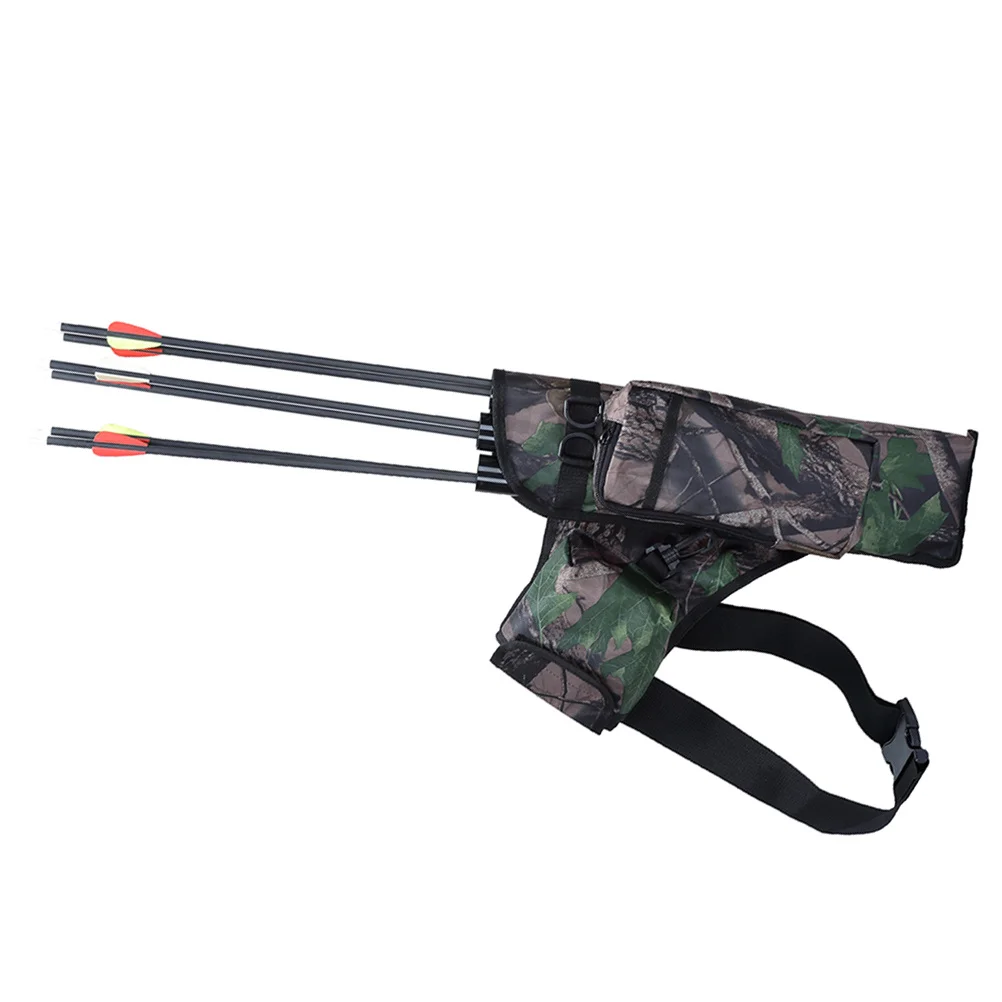 سهم 3 أنابيب تخزين كبير من قماش أكسفورد مع إبزيم قابل للتعديل وحقيبة صيد خارجية للرماية