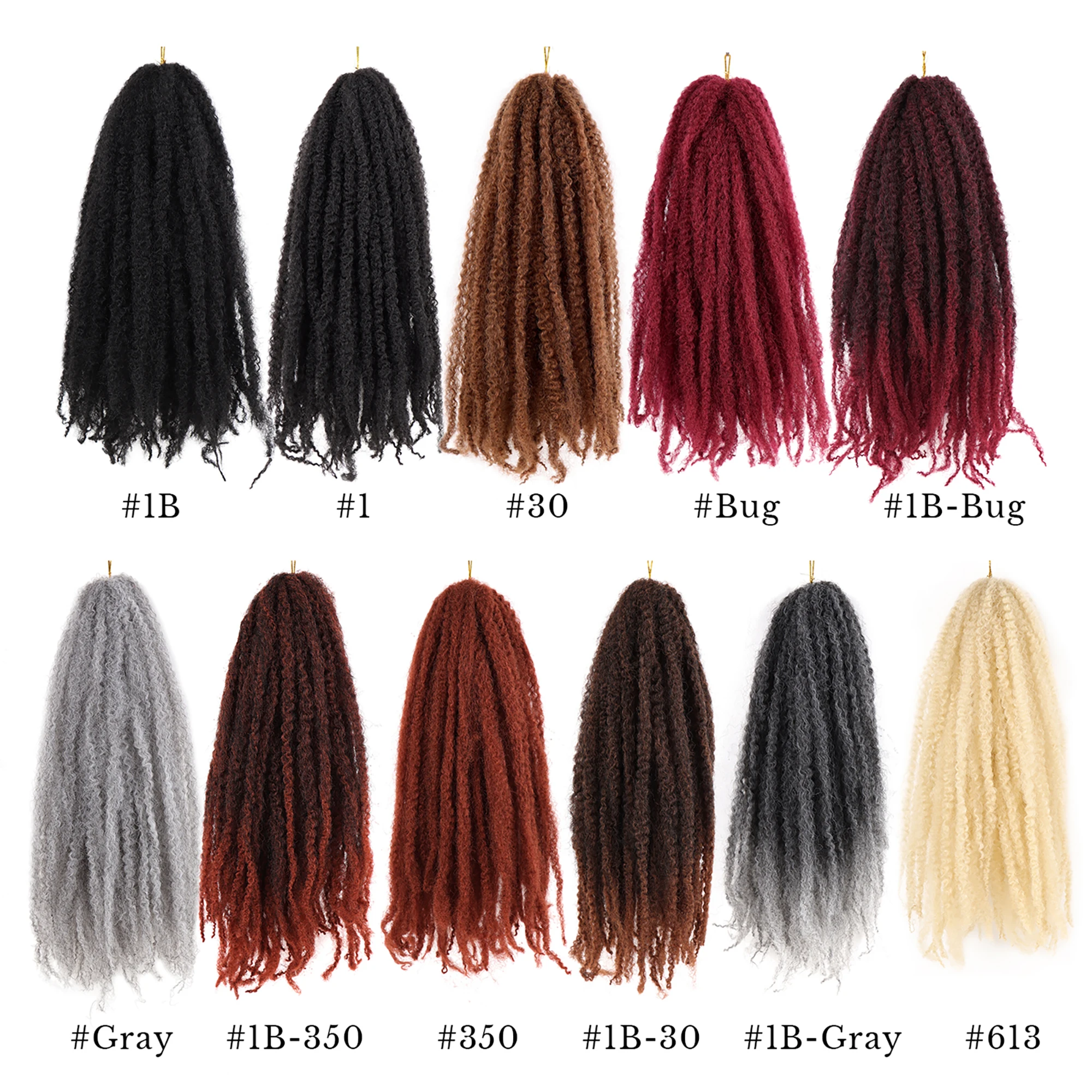 Marley Hair 18 Inch Afro Twist Marley Braiding Hair for Faux Locs Crochet Hair 3 Packs 300g Syntetyczne Przedłużanie Włosów Blond 613