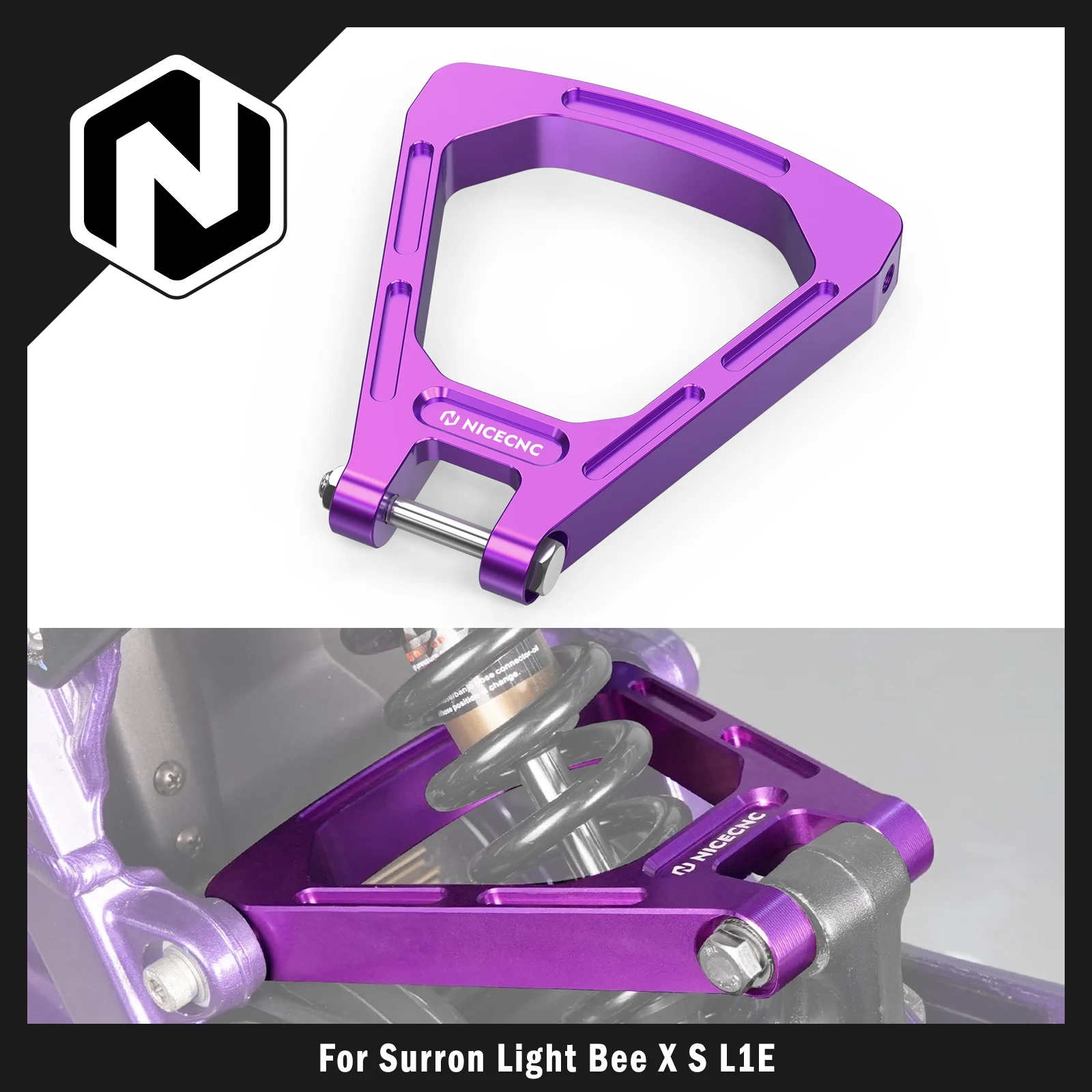 

NICECNC For Surron Light Bee X Reinforced Shock Absorber Triangle Bracket For Sur-ron Light Bee S L1E For Segway X160 X260