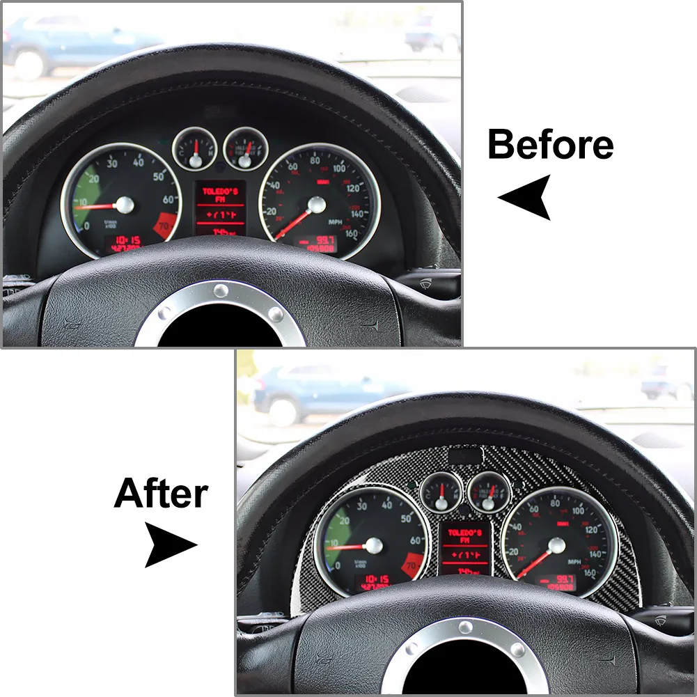 Car Dashboard Speedometer Surround Panel Cover Trim Decorative Stikcer For Audi TT 8N 2001 2002 2003 2004 2006