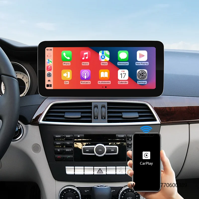 Factory Linux 10.25inch Car Audio  for Mercedes Benz C Class W204 NTG4.5 Car DVD Player Support Dual System and Wireless Carplay