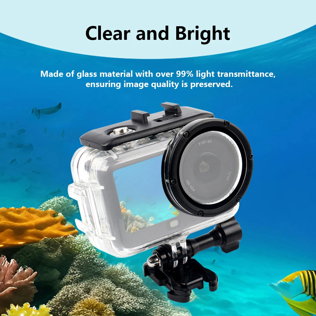 Für DJI Osmo Action 6 60M Wasserdichte Gehäuse Gehäuse Tauchen Schutzhülle Anti-Drop Schutzhülle Unterwasser Tauchen Abdeckung für action6 – Detail 3