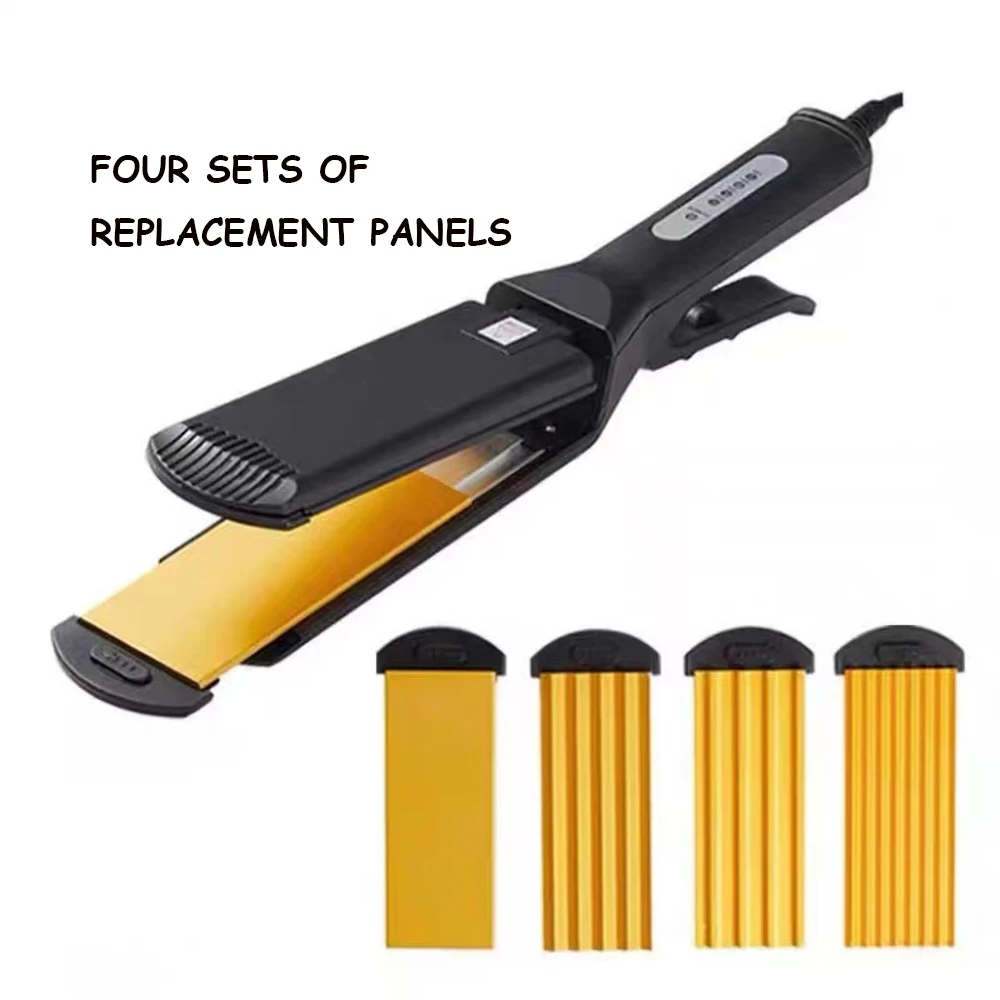 

Ceramic Corrugated Iron Electric Curling Crimped Wide Plates Beauty Hair Iron For Hair Wave Corrugation Flat Irons Styling Tools