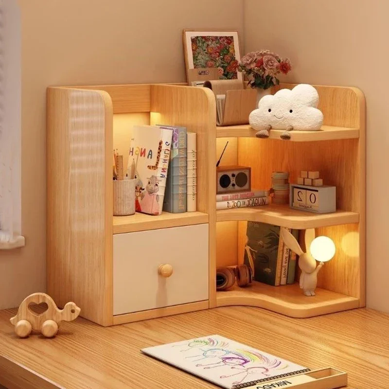 Internet celebrity Desktop Bookshelf Shelf Dormitory Small Cabinet Corner Storage Desktop Shelfsturdy and durable
