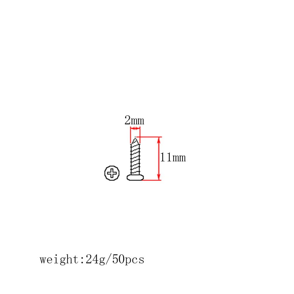 

50 pcs /Set Guitar Tuner Screws Hard Iron For Electric Acoustic Bass Replacement Durable Tuning Pegs Screws Long-Lasting Use