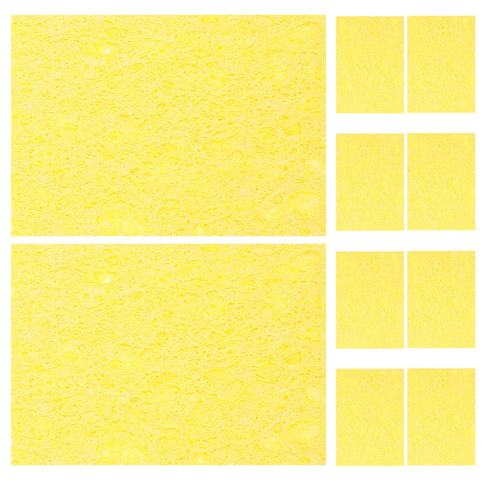 

10pcs Iron Sponge Pad Tip Square Cleaning Sponge Pad Cleaner High Absorbency Durable Stackable Portable Accessories