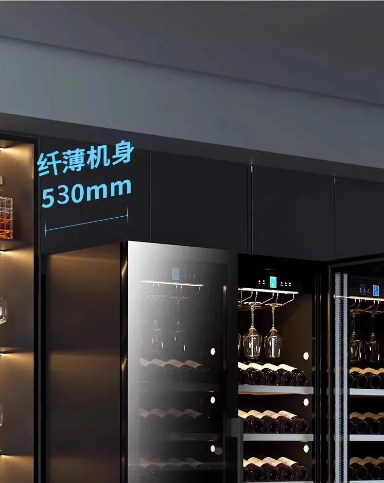 ثلاجة نبيذ كهربائية ثنائية المنطقة ، ثلاجة نبيذ كلاسيكية ملونة ، مبرد مشهور ، عالية الجودة ،