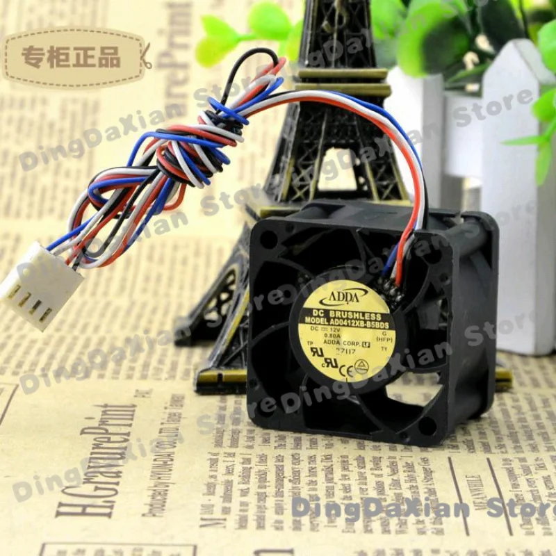 D For ADDA AD0412XB-B5BDS DC 12V 0.8A 4Pin 40x40x28mm Case Cooling Fan