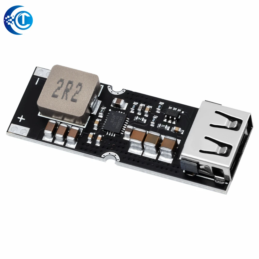 3.7V/4.2V to 5V/9V/12V TPS61088 Boost Module - Li-Battery Power Supply with QC Fast Charge USB Port
