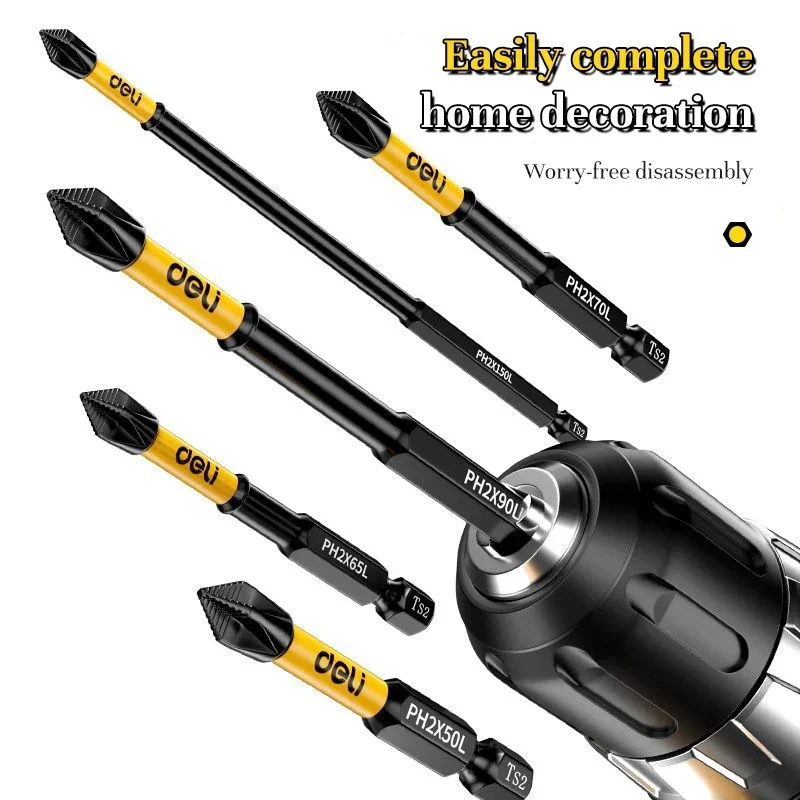 5/6/12pcs Non-slip Cross Screwdriver Magnetic Batch Head High Hardness PH2 Screwdriver Bit Screw Driver Impact Drill Hand Tools