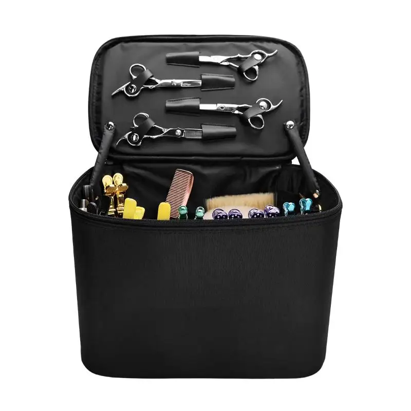 1Pcs Barber Hairdressing Tool Storage Bag Large Capacity Zipper Hair Stylist Organizer Case For Salon Home Travel Use