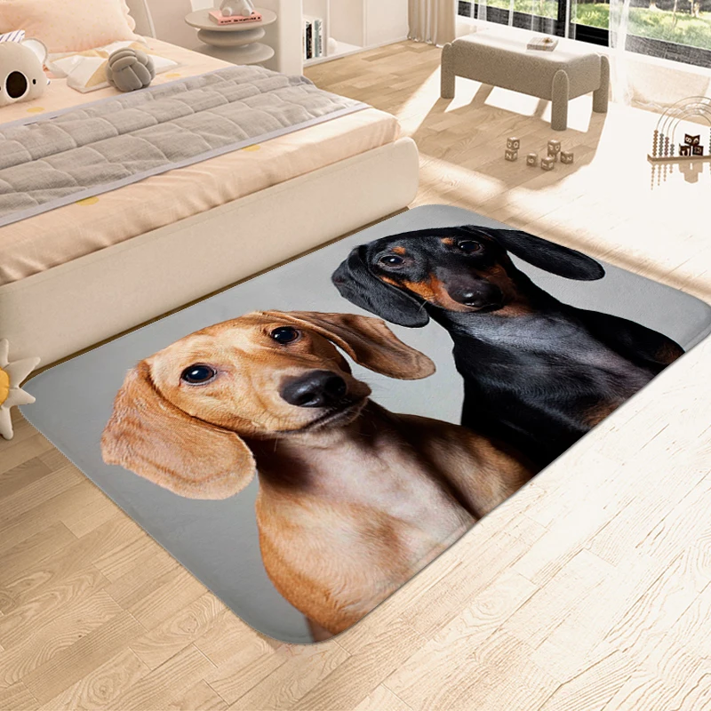 

Dachshund Dog Carpets for Living Room Hallway Kitchen Foot Mat Anti Slip Custom Sleeping Room Rugs Soft Outdoor Entrance Doormat