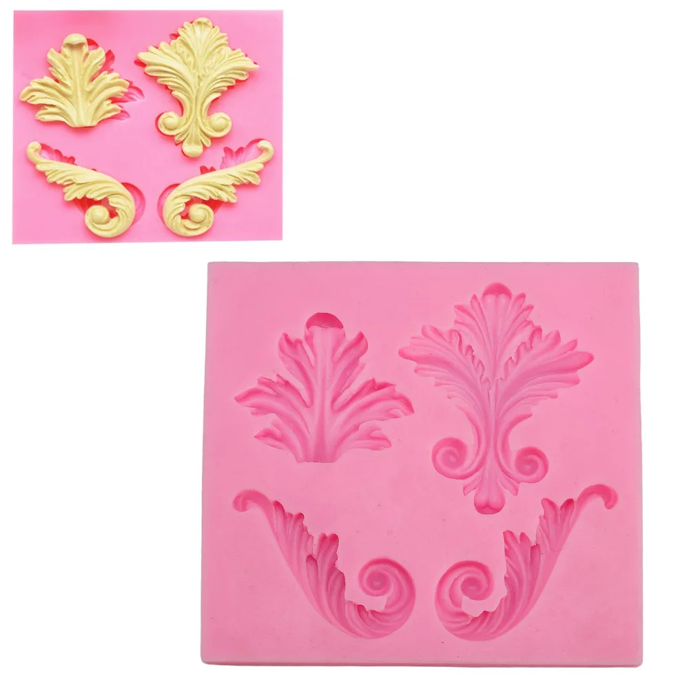 1pcs Non Stick Scroll Lace Mold Flexible Wide Temperature Range Silicone Fondant Mold Cake Decoration Mold For Cake Decoration