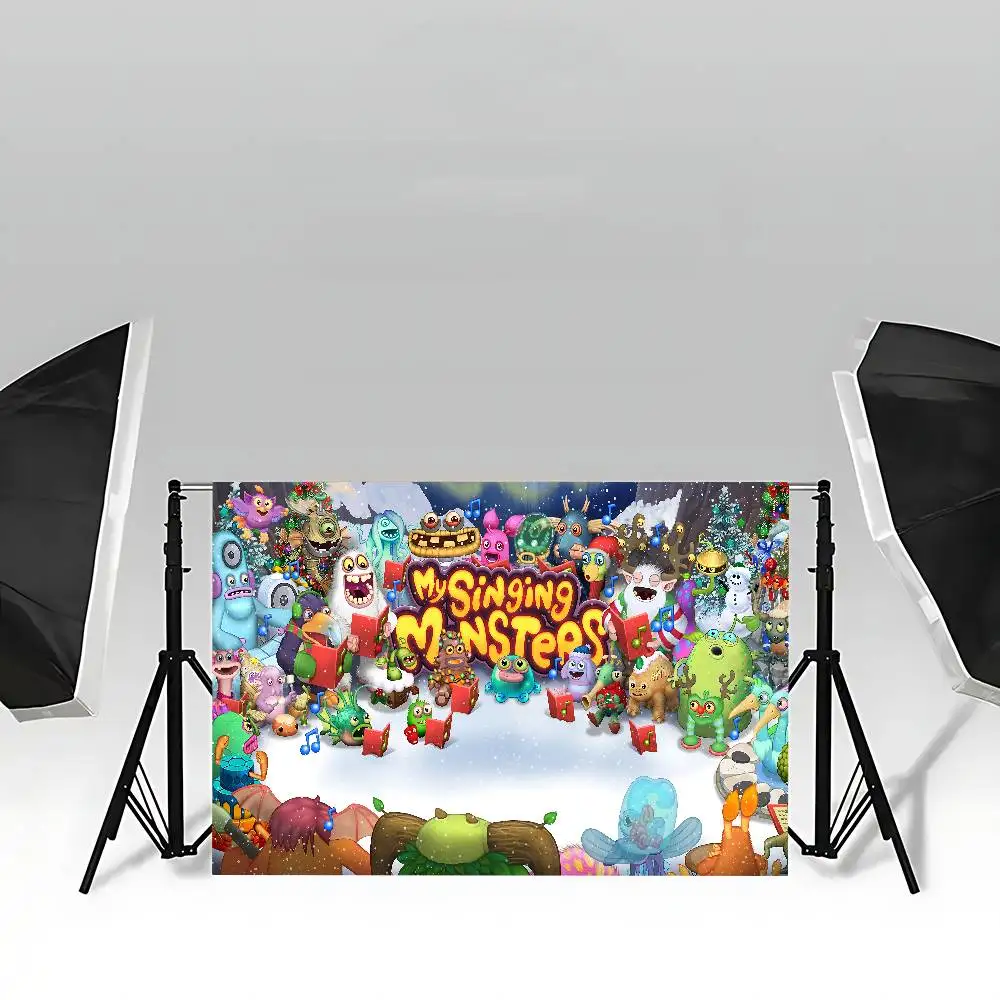 تو التشويش بلدي S-حوش الغناء موضوع خلفية حفلة عيد ميلاد الديكور هدايا الطفل الفضاء الديكور راية التصوير الفوتوغرافي #2