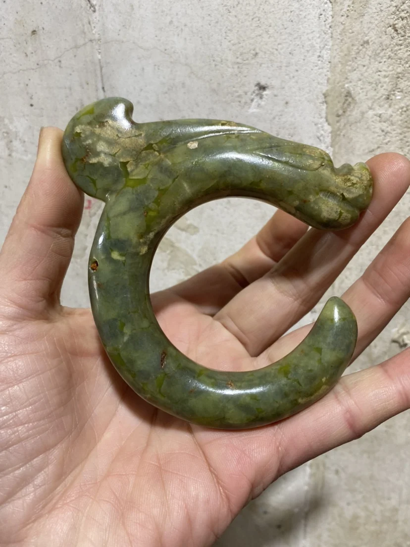 Hongshan Culture Old Jade Ancient Dragon Hook C Long Pig Dragon Pendant Gao Ancient Collection