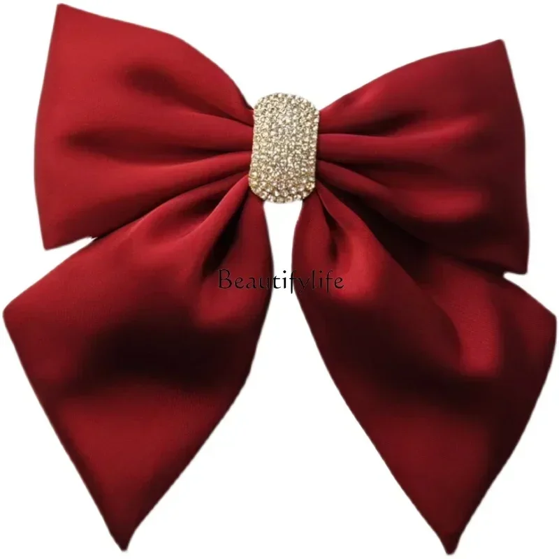 

Bow Barrettes Satin Ponytail Clip Spring High-Grade Headdress